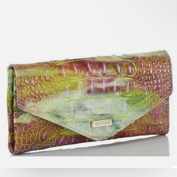 BRAHMIN VERONICA Genuine CrocEmbossed Leather Trifold Envelope Wallet - Picture 15 of 15